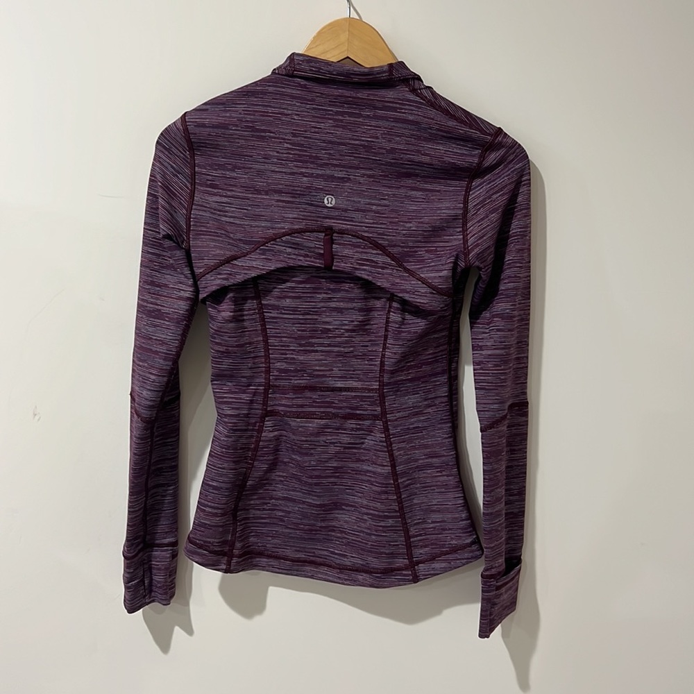 • Lululemon • Define Zip Up Athletic Jacket Edge Stripe Jacquard Purple 4 Womens - Picture 5 of 5